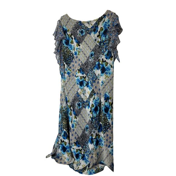 Vintage J.B.S Women's Fairy Midi Dress Size 20 Plus Size Flutter Sleeve Whimsy - Picture 12 of 16